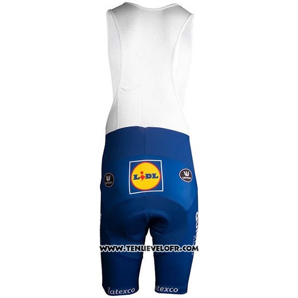 2020 Maillot Ciclismo Deceuninck Quick Step Blanc Bleu Manches Courtes et Cuissard